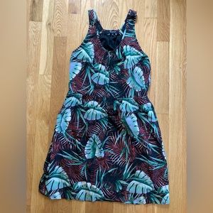 Madewell Palm leaves tank dress Sz 2